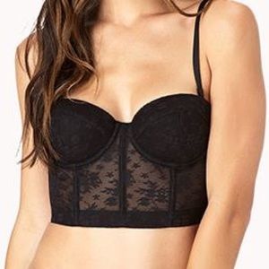 Black lace corset